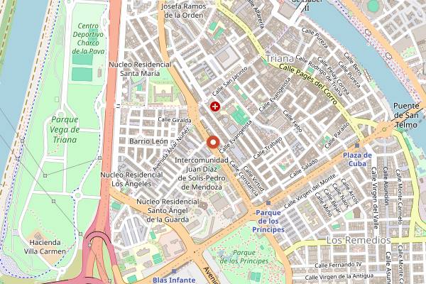 Map showing Restaurante Jaylu in Seville