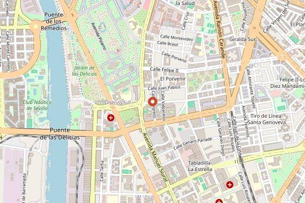 Map showing Sobretablas in Seville