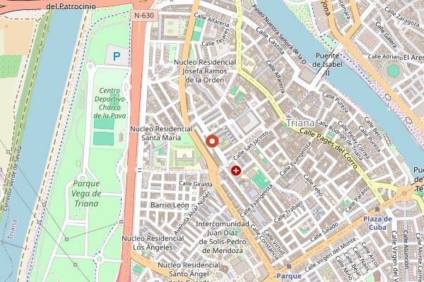 Map showing Bar Casa Ruperto in Seville
