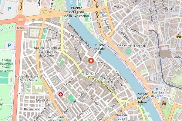 Map showing Kukuchurro in Seville