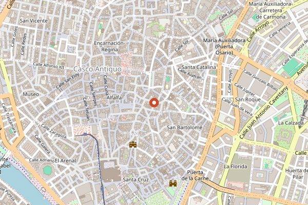 Map showing Bar Garlochi in Seville