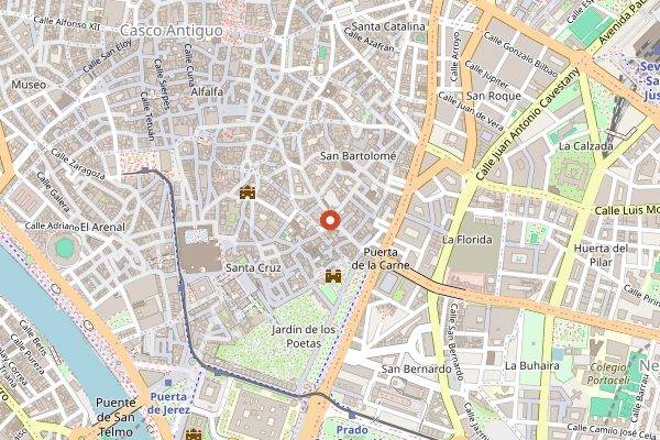 Map showing La Bartola in Seville