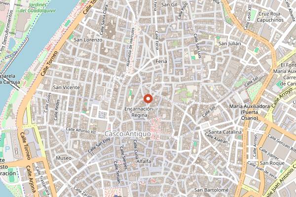 Map showing Bar Galete in Seville
