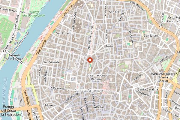 Map showing Bohemia Bar in Seville