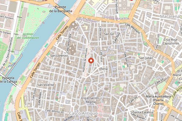 Map showing Bar El Acanto in Seville