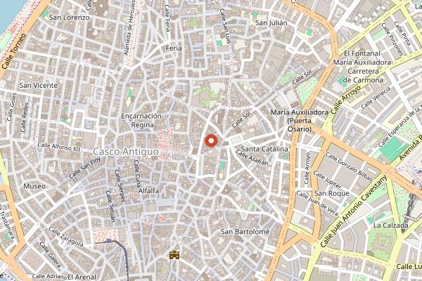 Map showing Cerveceria El Tremendo in Seville