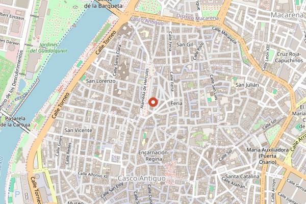 Map showing Fun Club in Seville