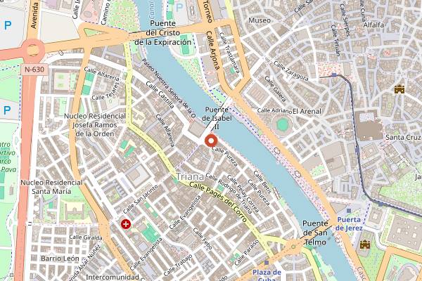 Map showing Mariatrifulca Rooftop in Seville