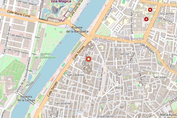 Map showing Sala Boss in Seville