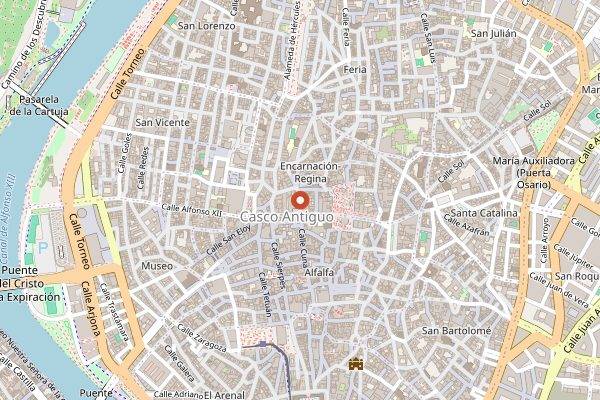 Map showing Canabota in Seville
