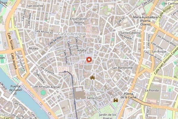Map showing Tradevo Centro in Seville