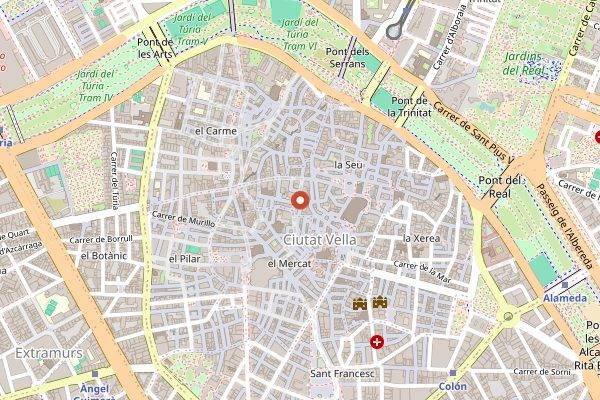 Map showing Bar Negrito in Valencia
