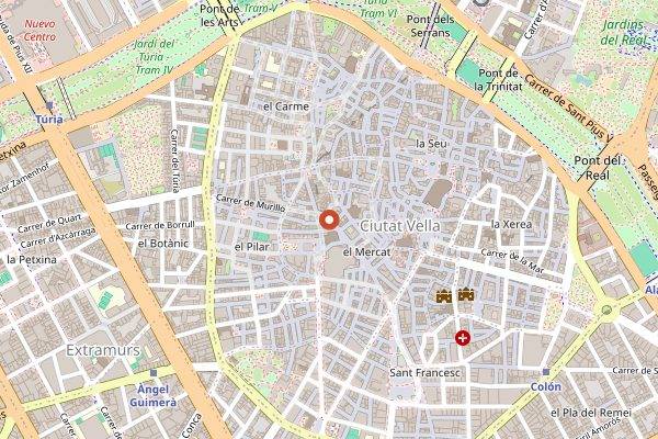Map showing Destilados in Valencia