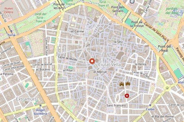 Map showing Tyris On Tap in Valencia