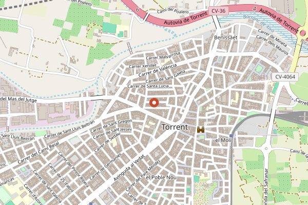 Map showing Blackbird Coffee in Valencia