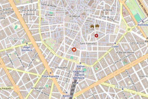Map showing Navarro Menu del Dia in Valencia
