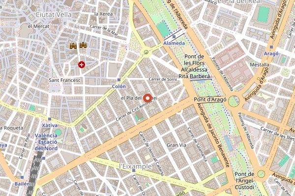 Map showing Horchateria Daniel (Mercado Colon) in Valencia