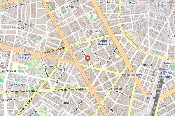 Map showing Tallat Cafe in Valencia