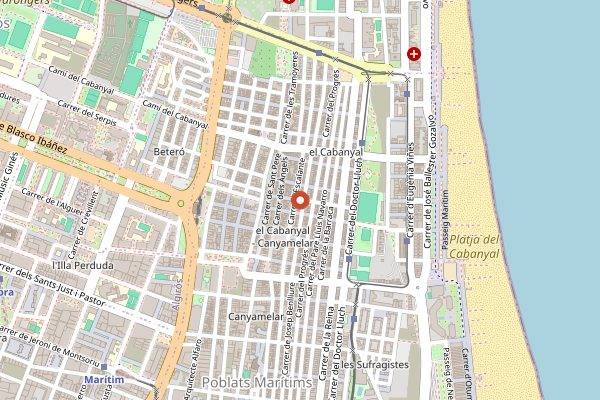 Map showing Kiosko La Pergola in Valencia