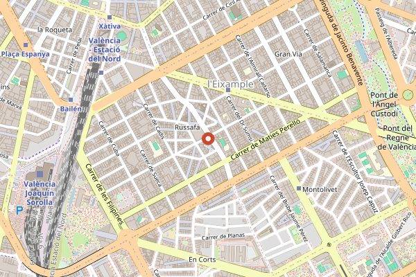 Map showing La Tasqueta del Mercat Ruzafa in Valencia