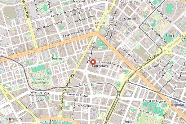 Map showing Yarza in Valencia