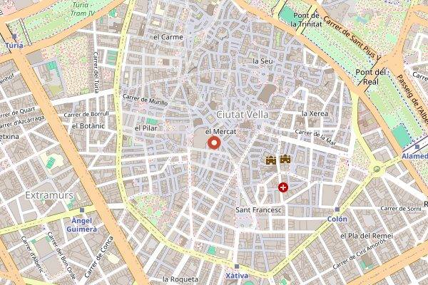 Map showing Retrogusto Coffeemates in Valencia