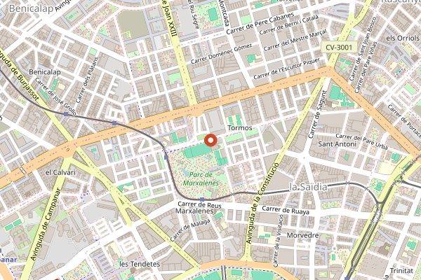 Map showing Food and Fun Paella Class in Valencia