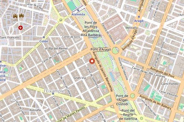 Map showing Ana Eva in Valencia