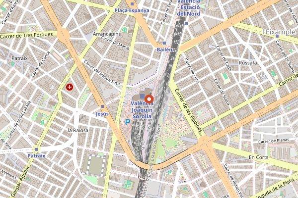 Map showing Copenhagen in Valencia