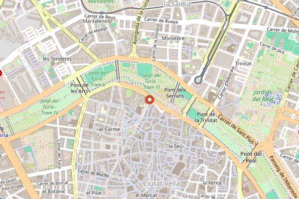 Map showing Blanqueries in Valencia