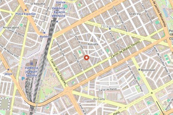 Map showing El Rodamon de Russafa in Valencia