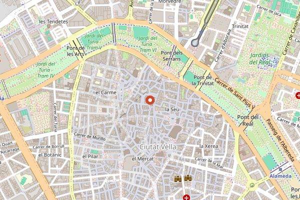 Map showing Lienzo in Valencia