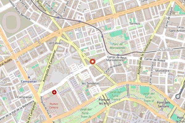 Map showing Ricard Camarena Restaurant in Valencia