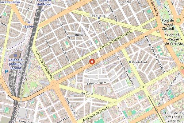 Map showing El Encuentro in Valencia