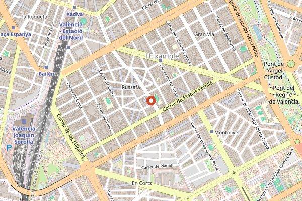 Map showing The Doctor Cocktail Lab in Valencia