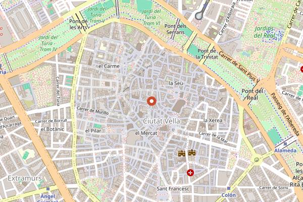 Map showing Bar Negrito in Valencia