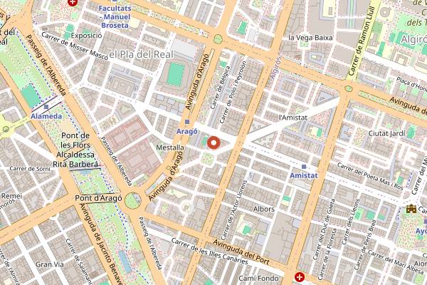 Map showing Black Note Club in Valencia