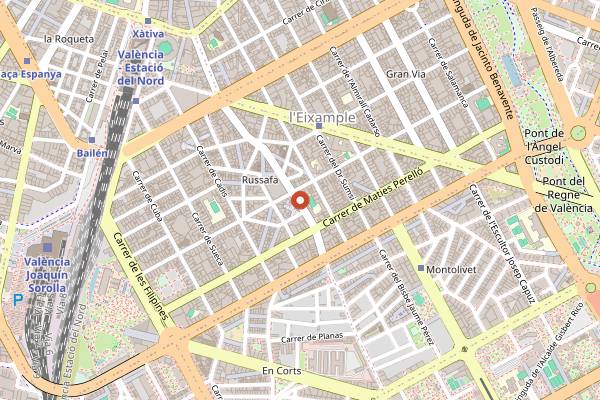 Map showing Death in Venice in Valencia