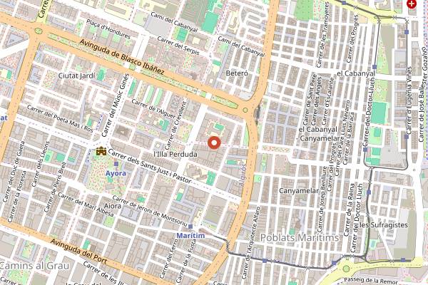 Map showing La3 Club in Valencia