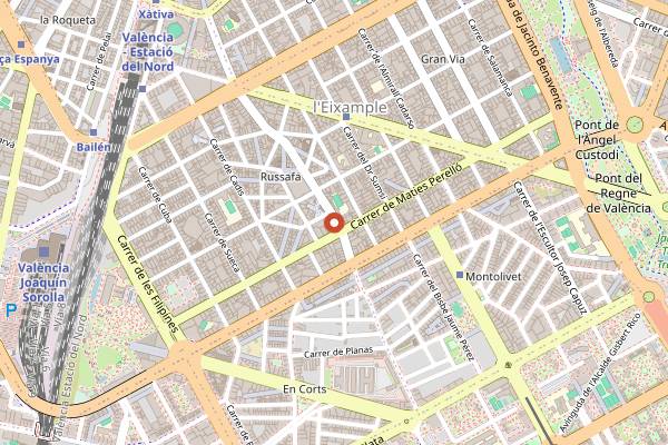 Map showing San Tommaso in Valencia