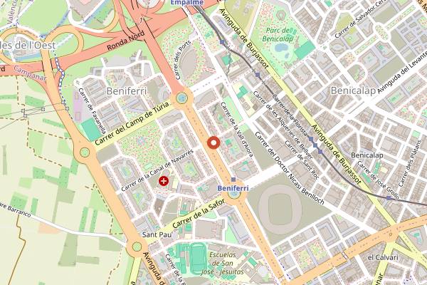Map showing SH Sky Bar Melia Valencia in Valencia