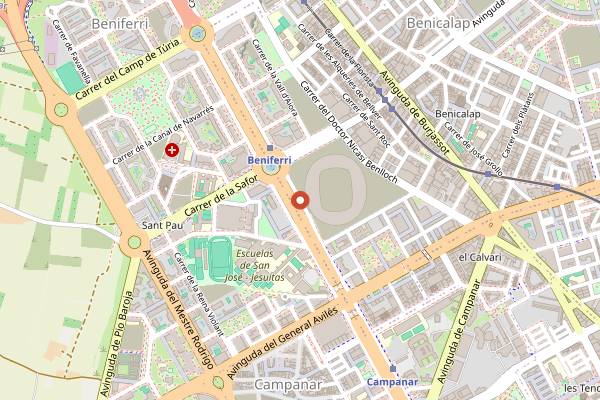 Map showing SH Sky Bar Melia Valencia in Valencia