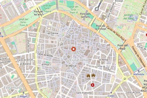 Map showing The Shamrock in Valencia