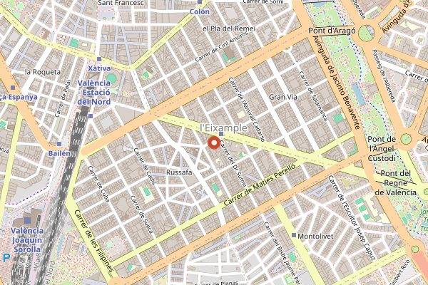 Map showing Canalla Bistro in Valencia