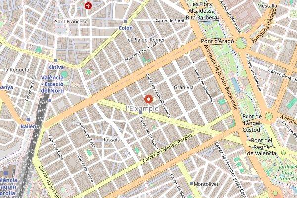 Map showing Casa Roberto in Valencia