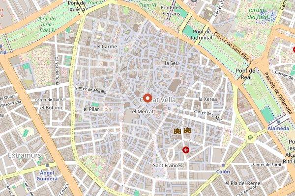 Map showing El Rall in Valencia