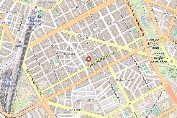 Map showing El Tap in Valencia