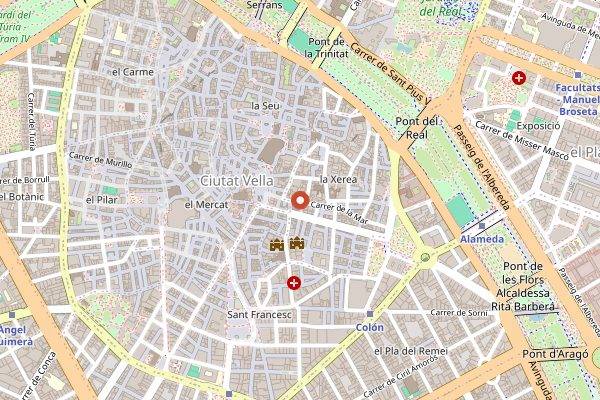 Map showing La Riua in Valencia