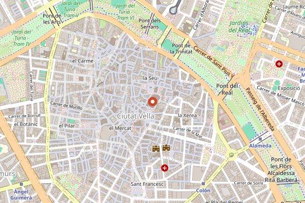 Map showing Tasca Angel in Valencia