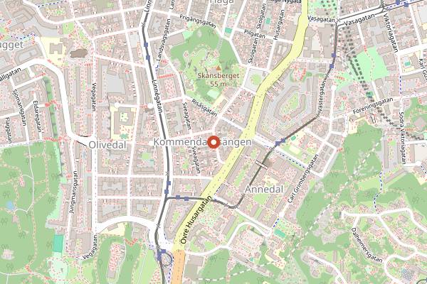 Map showing Alvar och Ivar Surdegsbageri in Gothenburg